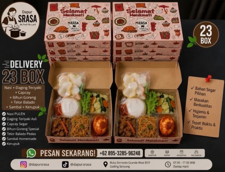 Pesanan Nasi Box - Daging Teriyaki