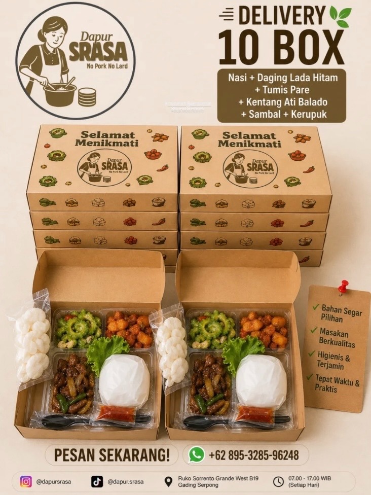 Pesanan 10 Box - Daging Lada Hitam & Pare