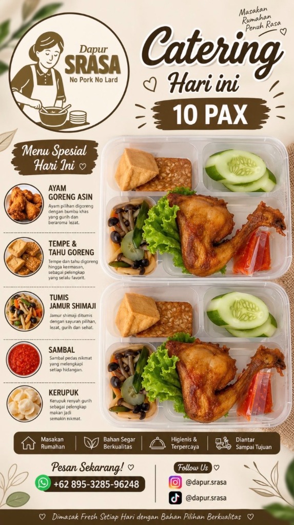 Catering Harian - Ayam Goreng Asin