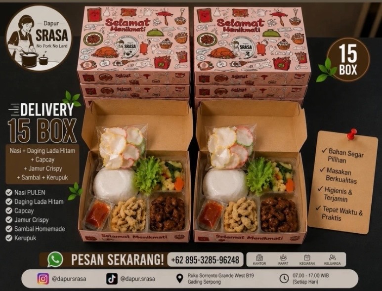 Pesanan Nasi Box - Daging Lada Hitam