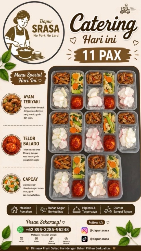 Catering Harian - 11 Pax Ayam Teriyaki