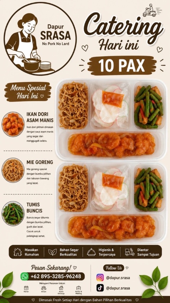 Catering Harian - 10 Pax Ikan Dori Asam Manis