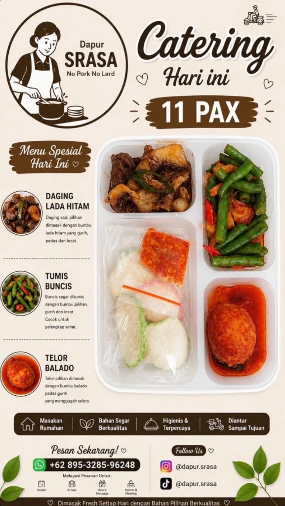 Catering Harian - 11 Pax Daging Lada Hitam