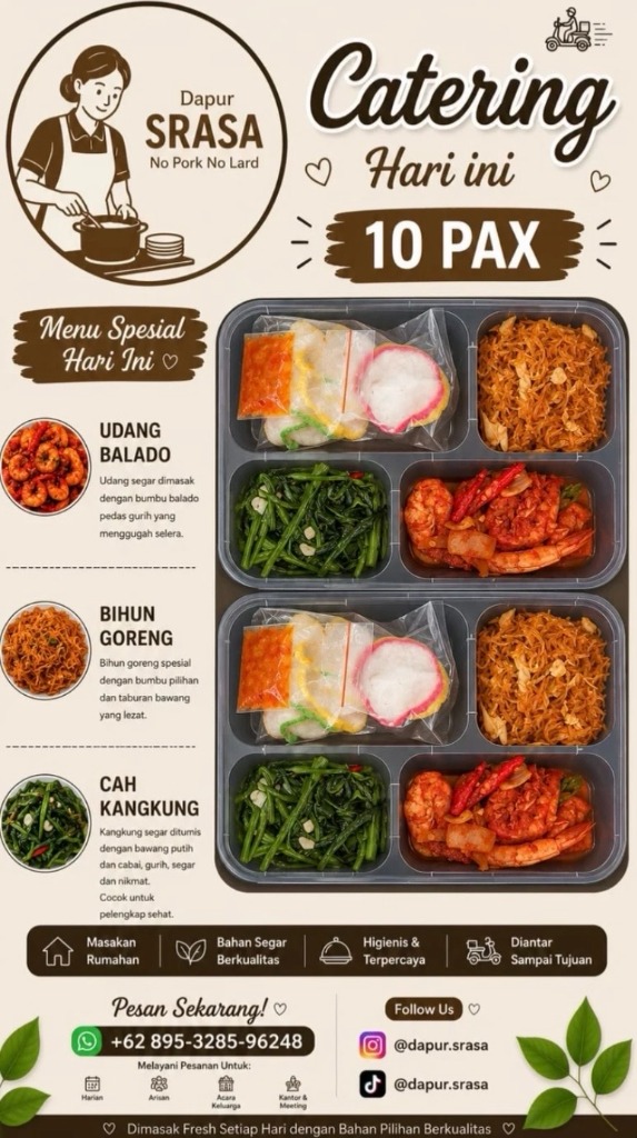 Catering Harian - 10 Pax Udang Balado