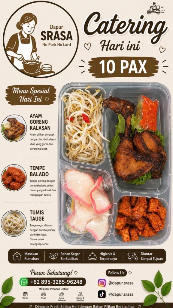 Catering Harian - 10 Pax Ayam Kalasan