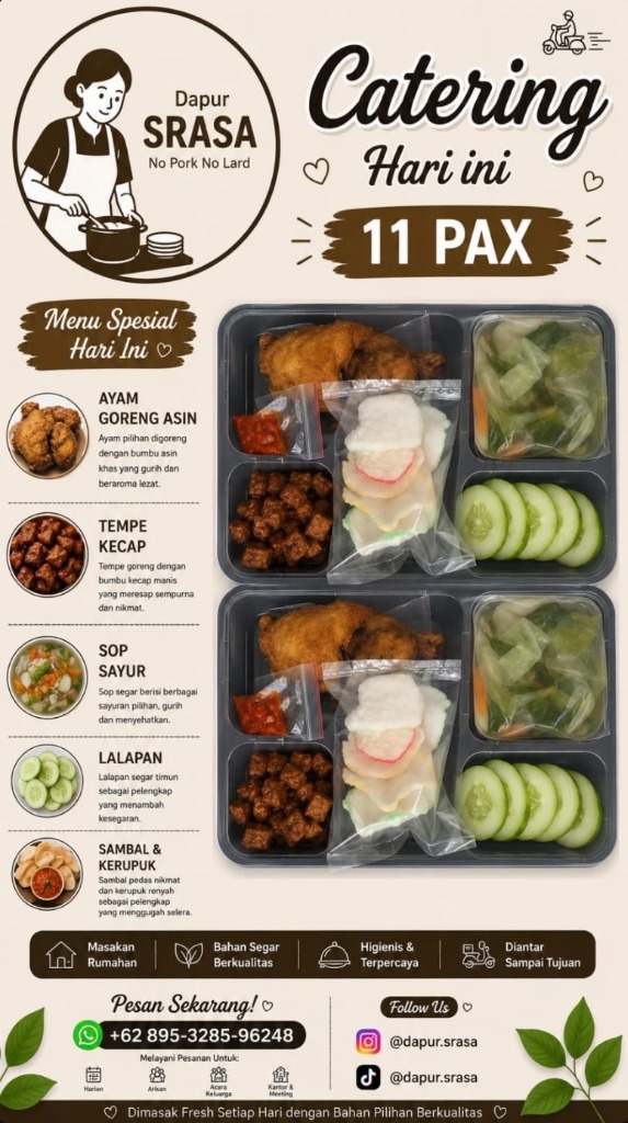 Catering Harian - Menu Ayam Goreng Asin